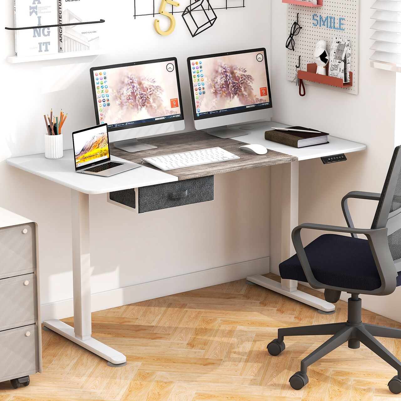 Height Adjustable Electric Standing Desk With Usb Charging Port